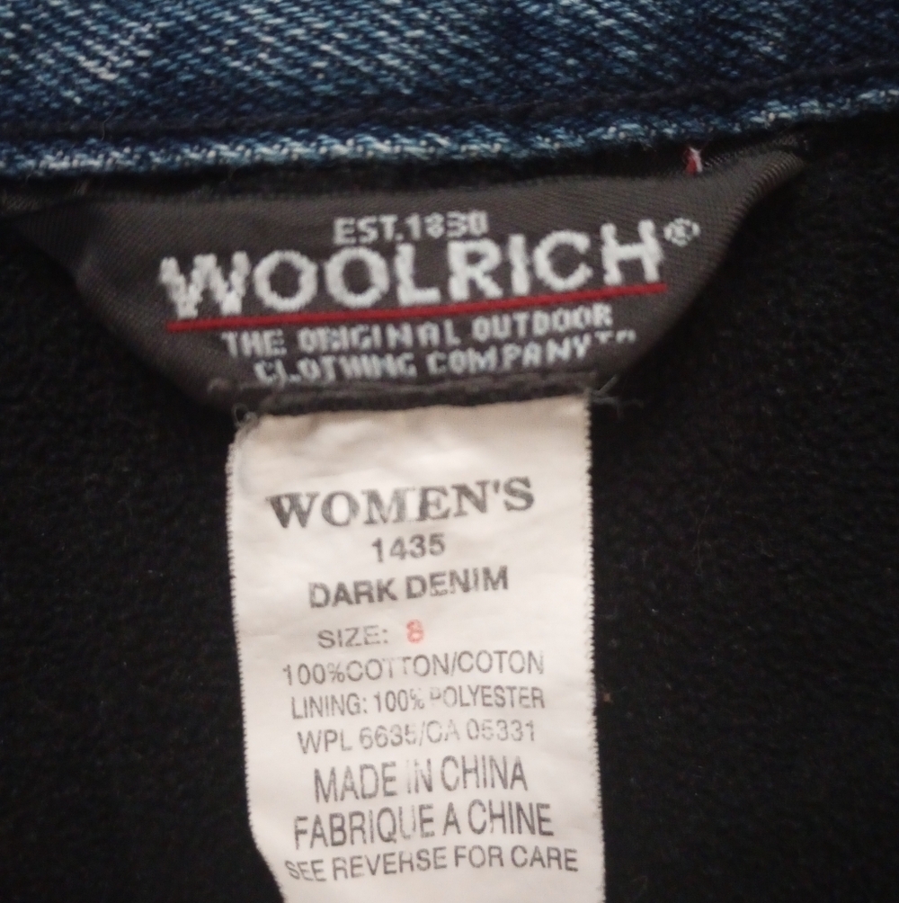 Woolrich Women's Fleece Lined Jeans size 8 - Picture 7 of 8
